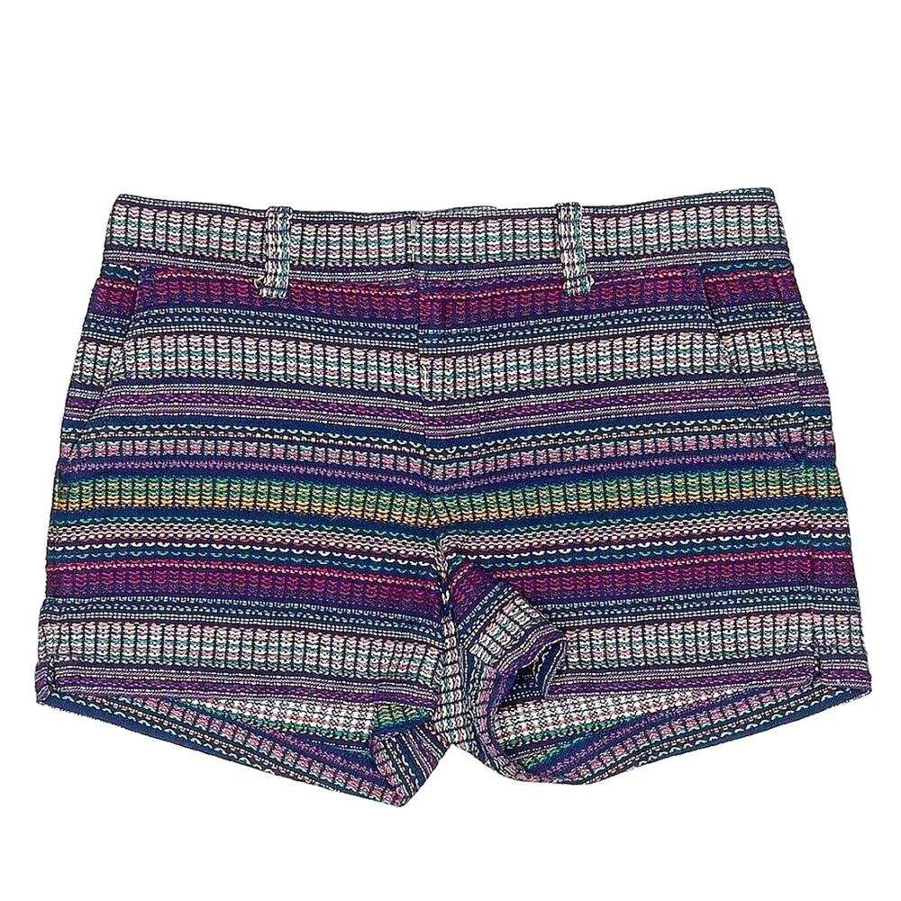 GAP City Mid-Rise Rainbow Tapestry Chino Shorts Size 0 - Picture 6 of 8